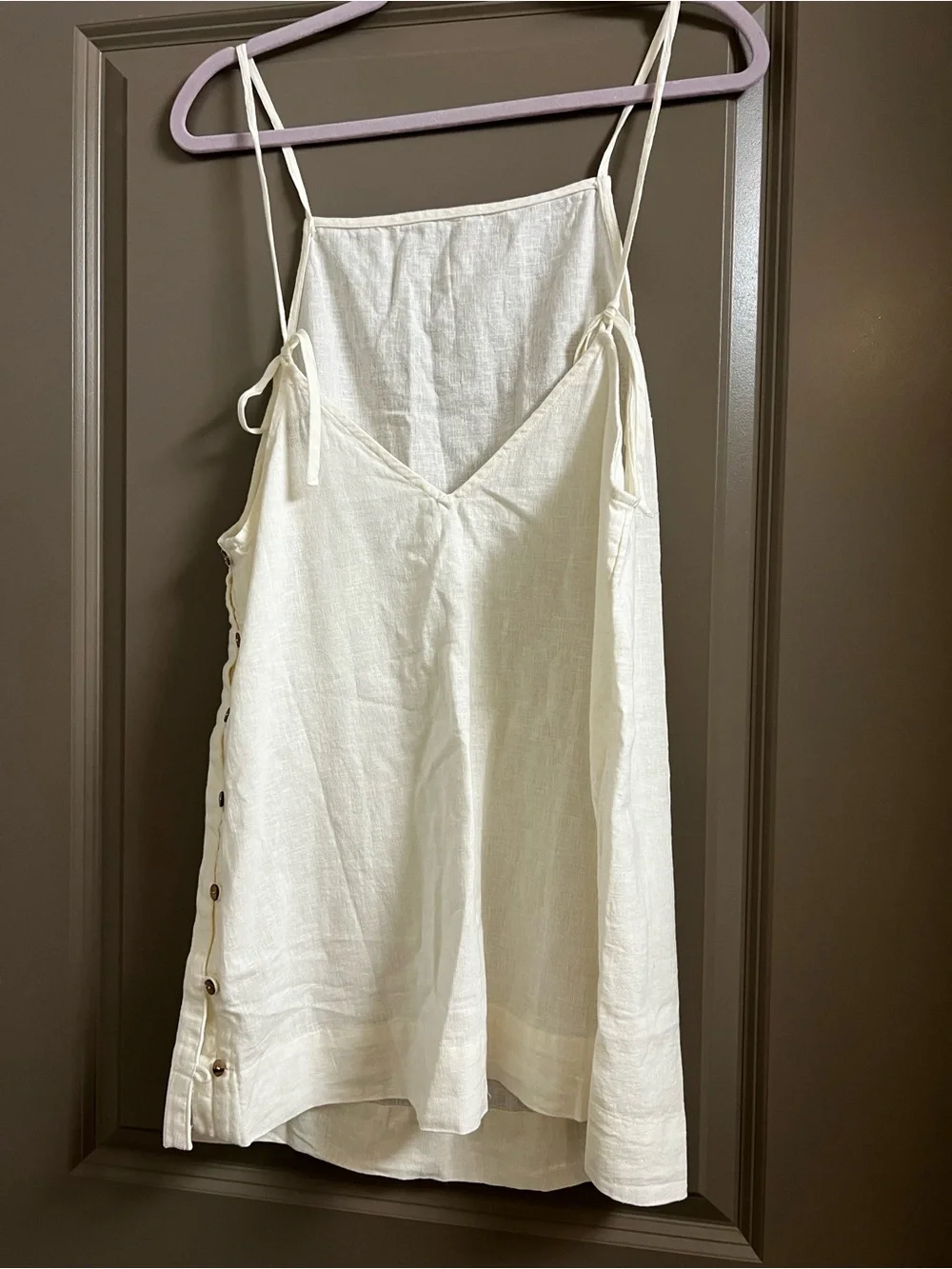 FREE PEOPLE Free-Est - Beachside Cotton-Linen Mini Medium White NWT